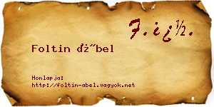 Foltin Ábel névjegykártya