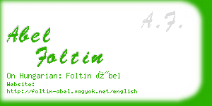 abel foltin business card